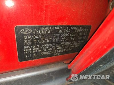 Zdjęcie 12 z 12 samochodu: 2004 HYUNDAI SANTA FE GLS VIN:KM8SC13E14U645974 - miniatura