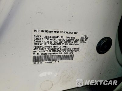 Zdjęcie 13 z 13 samochodu: 2017 HONDA PILOT EXL VIN:5FNYF5H55HB044538 - miniatura