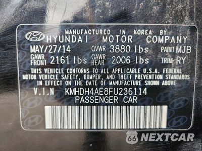 Zdjęcie 12 z 12 samochodu: 2015 HYUNDAI ELANTRA SE VIN:KMHDH4AE8FU236114 - miniatura