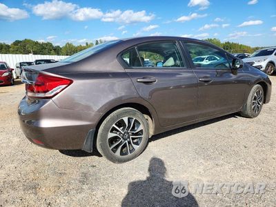 Trzecie zdjęcie samochodu z tyłu: 2013 HONDA CIVIC EX VIN:2HGFB2F85DH505922 - miniatura