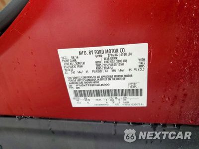 Zdjęcie 13 z 13 samochodu: 2017 FORD EXPLORER LIMITED VIN:1FM5K7F82HGA46000 - miniatura