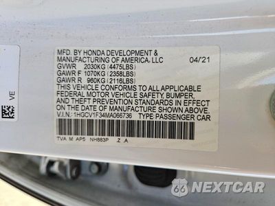 Zdjęcie 13 z 13 samochodu: 2021 HONDA ACCORD SPORT VIN:1HGCV1F34MA066736 - miniatura
