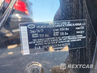 Zdjęcie 13 z 13 samochodu: 2022 HYUNDAI SONATA SE VIN:5NPEG4JA1NH142593 - miniatura