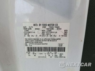 Zdjęcie 12 z 12 samochodu: 2010 FORD F150 SUPER CAB VIN:1FTFX1EV6AFD83781 - miniatura