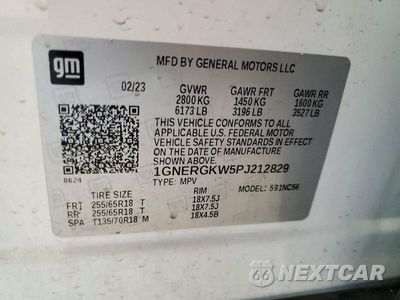 Zdjęcie 13 z 13 samochodu: 2023 CHEVROLET TRAVERSE LT VIN:1GNERGKW5PJ212829 - miniatura