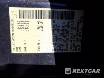 Zdjęcie 12 z 12 samochodu: 2010 NISSAN ALTIMA 2.5 VIN:1N4AL2AP1AC133813 - miniatura