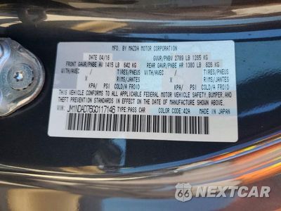 Zdjęcie 12 z 12 samochodu: 2016 MAZDA MX-5 MIATA GRAND TOURING VIN:JM1NDAD76G0117146 - miniatura
