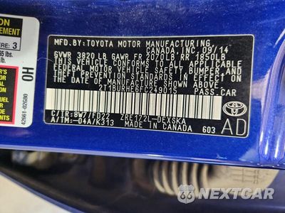 Zdjęcie 12 z 12 samochodu: 2015 TOYOTA COROLLA S PLUS VIN:2T1BURHE6FC249015 - miniatura
