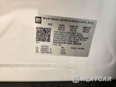 Zdjęcie 13 z 13 samochodu: 2022 CHEVROLET EQUINOX LT VIN:3GNAXUEV4NL268126 - miniatura