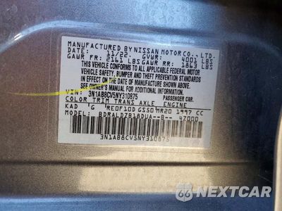 Zdjęcie 12 z 12 samochodu: 2022 NISSAN SENTRA SV VIN:3N1AB8CV5NY310875 - miniatura