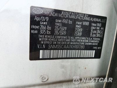 Zdjęcie 13 z 13 samochodu: 2019 HYUNDAI SANTA FE ULTIMATE 2.0T VIN:5NMS5CAA7KH107780 - miniatura