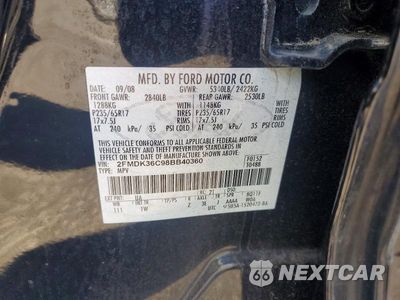 Zdjęcie 13 z 13 samochodu: 2008 FORD EDGE SE VIN:2FMDK36C98BB40360 - miniatura