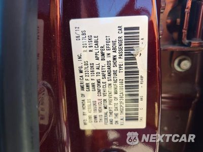 Zdjęcie 12 z 12 samochodu: 2012 HONDA ACCORD LX VIN:1HGCP2F38CA186862 - miniatura