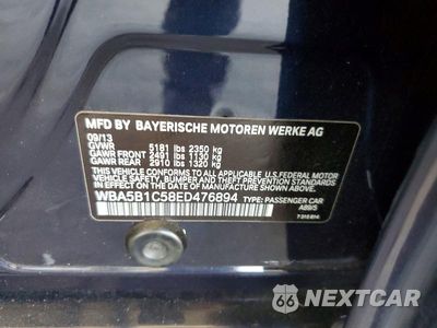 Zdjęcie 12 z 12 samochodu: 2014 BMW 535 I VIN:WBA5B1C58ED476894 - miniatura