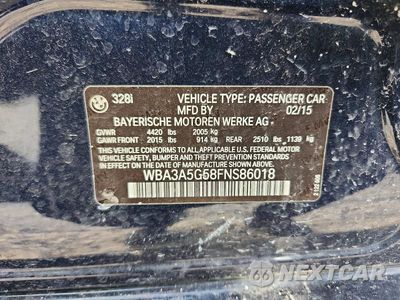 Zdjęcie 13 z 13 samochodu: 2015 BMW 328 I VIN:WBA3A5G58FNS86018 - miniatura