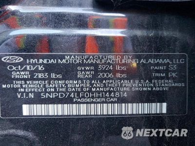 Zdjęcie 12 z 12 samochodu: 2017 HYUNDAI ELANTRA SE VIN:5NPD74LF0HH144814 - miniatura
