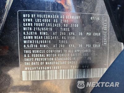 Zdjęcie 13 z 13 samochodu: 2016 VOLKSWAGEN TIGUAN S VIN:WVGAV7AX5GW519851 - miniatura
