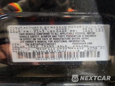 Zdjęcie 13 z 13 samochodu: 2019 NISSAN SENTRA S VIN:3N1AB7AP4KY380331 - miniatura