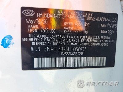 Zdjęcie 13 z 13 samochodu: 2020 HYUNDAI SONATA SEL PLUS VIN:5NPEJ4J25LH050717 - miniatura