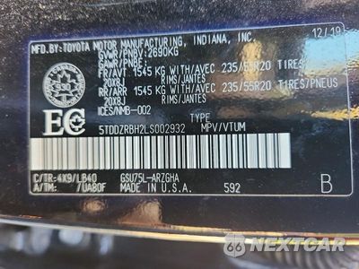 Zdjęcie 13 z 13 samochodu: 2020 TOYOTA HIGHLANDER LIMITED VIN:5TDDZRBH2LS002932 - miniatura