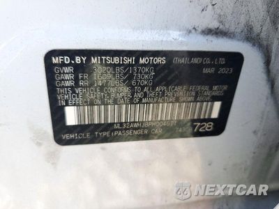 Zdjęcie 12 z 12 samochodu: 2023 MITSUBISHI MIRAGE SE VIN:ML32AWHJ8PH004611 - miniatura