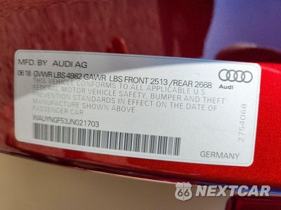 Zdjęcie 12 z 12 samochodu: 2018 AUDI A5 PREMIUM PLUS VIN:WAUYNGF53JN021703 - miniatura