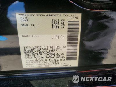 Zdjęcie 12 z 12 samochodu: 2020 NISSAN ALTIMA SR VIN:1N4BL4CVXLN319093 - miniatura
