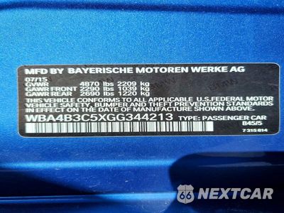Zdjęcie 13 z 13 samochodu: 2016 BMW 435 XI GRAN COUPE VIN:WBA4B3C5XGG344213 - miniatura