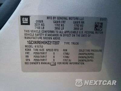 Zdjęcie 13 z 13 samochodu: 2017 CHEVROLET SILVERADO K1500 LT VIN:1GCVKREH6HZ217207 - miniatura