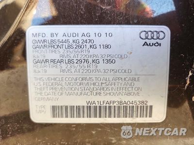 Zdjęcie 14 z 14 samochodu: 2011 AUDI Q5 PREMIUM PLUS VIN:WA1LFAFP3BA045382 - miniatura