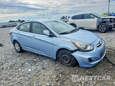 Czwarte zdjęcie samochodu z boku: 2014 HYUNDAI ACCENT GLS VIN:KMHCT4AE6EU677958 - miniatura