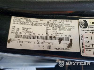 Zdjęcie 13 z 13 samochodu: 2014 FORD FIESTA S VIN:3FADP4AJ1EM183155 - miniatura