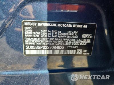 Zdjęcie 13 z 13 samochodu: 2025 BMW X3 30 XDRIVE VIN:5UX53GP02S9084928 - miniatura