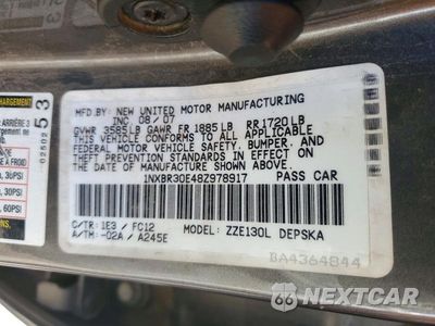 Zdjęcie 12 z 12 samochodu: 2008 TOYOTA COROLLA S VIN:1NXBR30E48Z978917 - miniatura
