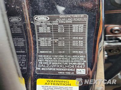 Zdjęcie 12 z 12 samochodu: 2020 LAND ROVER RANGE ROVER EVOQUE S VIN:SALZJ2FXXLH041447 - miniatura
