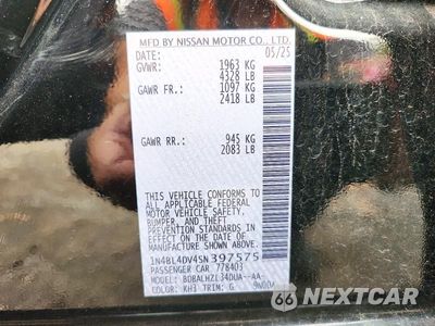 Zdjęcie 13 z 13 samochodu: 2025 NISSAN ALTIMA SV VIN:1N4BL4DV4SN397575 - miniatura