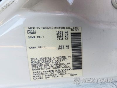 Zdjęcie 12 z 12 samochodu: 2023 NISSAN ALTIMA S VIN:1N4BL4BV4PN365980 - miniatura