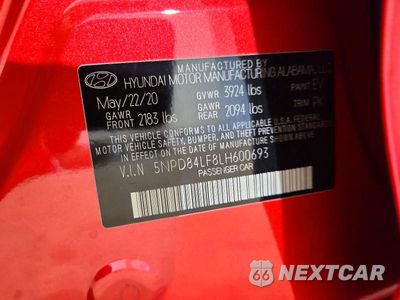 Zdjęcie 12 z 12 samochodu: 2020 HYUNDAI ELANTRA VALUE EDITION VIN:5NPD84LF8LH600693 - miniatura