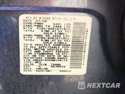 Zdjęcie 13 z 13 samochodu: 2009 INFINITI FX35 BASE VIN:JNRAS18U09M104179 - miniatura