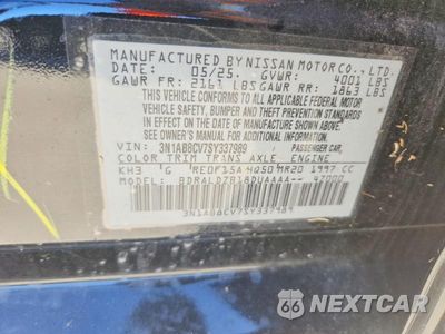 Zdjęcie 13 z 13 samochodu: 2025 NISSAN SENTRA SV VIN:3N1AB8CV7SY337989 - miniatura