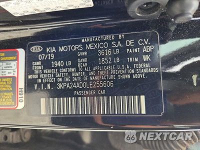 Zdjęcie 12 z 12 samochodu: 2020 KIA RIO S VIN:3KPA24AD0LE255606 - miniatura