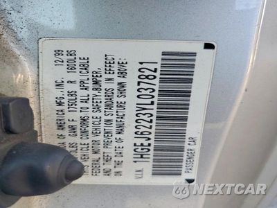 Zdjęcie 13 z 13 samochodu: 2000 HONDA CIVIC DX VIN:1HGEJ6223YL037821 - miniatura