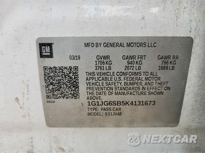Zdjęcie 12 z 12 samochodu: 2019 CHEVROLET SONIC VIN:1G1JG6SB5K4131673 - miniatura
