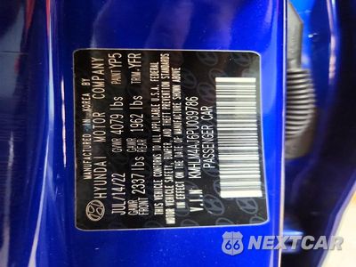 Zdjęcie 12 z 12 samochodu: 2023 HYUNDAI ELANTRA BLUE VIN:KMHLM4AJ6PU039786 - miniatura