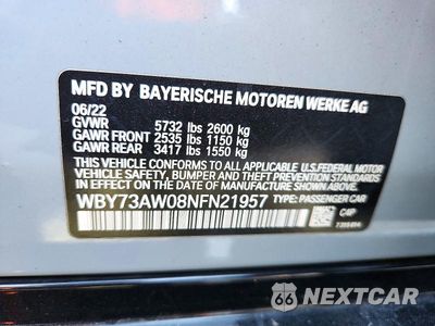 Zdjęcie 12 z 12 samochodu: 2022 BMW I4 EDRIVE 40 VIN:WBY73AW08NFN21957 - miniatura