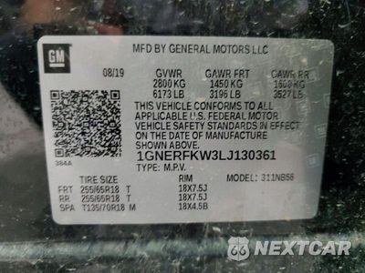 Zdjęcie 13 z 13 samochodu: 2020 CHEVROLET TRAVERSE LS VIN:1GNERFKW3LJ130361 - miniatura