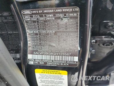 Zdjęcie 13 z 13 samochodu: 2016 LAND ROVER RANGE ROVER EVOQUE SE VIN:SALVP2BG8GH123587 - miniatura