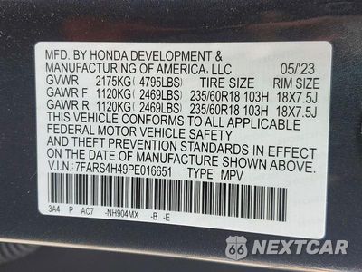 Zdjęcie 13 z 13 samochodu: 2023 HONDA CR-V EX VIN:7FARS4H49PE016651 - miniatura