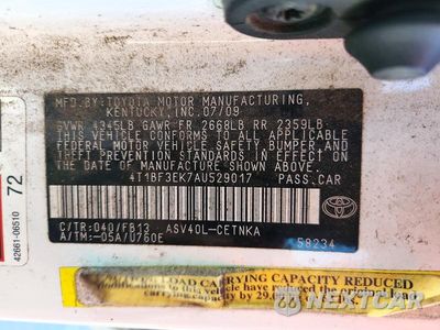 Zdjęcie 13 z 13 samochodu: 2010 TOYOTA CAMRY LE VIN:4T1BF3EK7AU529017 - miniatura