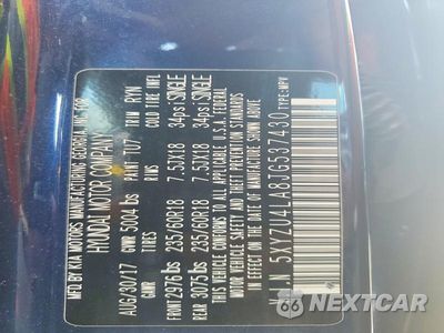 Zdjęcie 13 z 13 samochodu: 2018 HYUNDAI SANTA FE SPORT 2.0T VIN:5XYZU4LA8JG537430 - miniatura